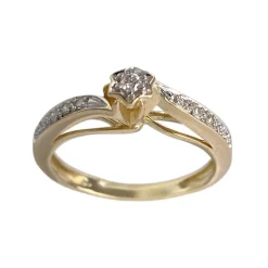 Bague d'occasion  or 2 tons 750 diamants