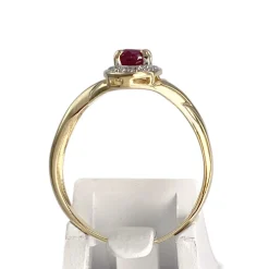 Bague d'occasion or 750 2 tons diamant rubis