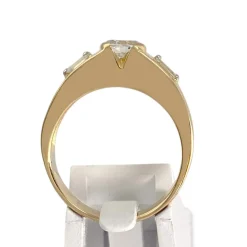 Bague d'occasion or 750 2 tons diamants