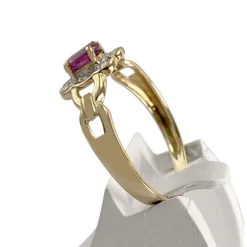 Bague d'occasion or 750 2 tons diamant saphir