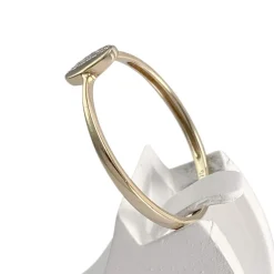 Bague d'occasion or 375 2 tons diamants