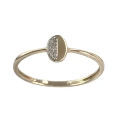 Bague d'occasion or 375 2 tons diamants