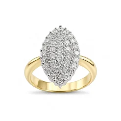 Bague d'occasion or 750 2 tons diamant