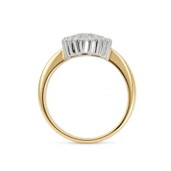 Bague d'occasion or 750 2 tons diamant