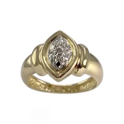 Bague d'occasion or 750 2 tons diamant
