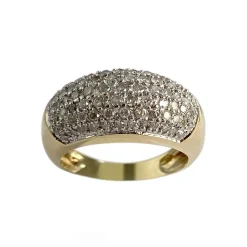 Bague d'occasion or 750 2 tons diamants