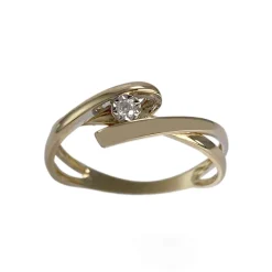 Bague d'occasion or 750 2 tons diamant
