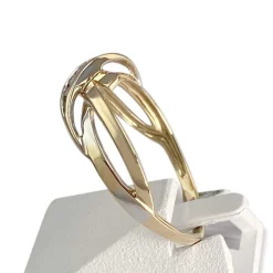Bague d'occasion  or 750 2 tons diamants