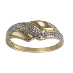 Bague d'occasion or 750 2 tons diamant