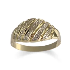 Bague d'occasion  or 2 tons 750 diamant