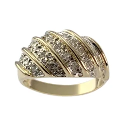 Bague d'occasion or 750 2 tons diamant
