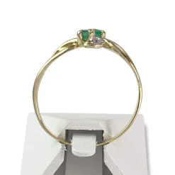 Bague d'occasion or 750 2 tons émeraude