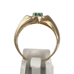 Bague d'occasion or 750 2 tons émeraude