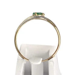 Bague d'occasion or 750 2 tons émeraudes