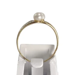 Bague d'occasion  or 750 2 tons perles de culture