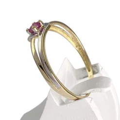 Bague d'occasion or 750 2 tons rubis