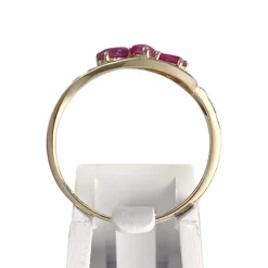Bague d'occasion or 375 2 tons rubis diamant