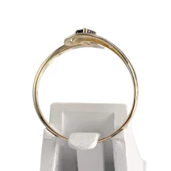 Bague d'occasion  or 750 2 tons saphir