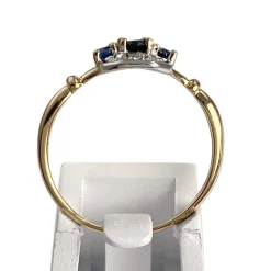 Bague d'occasion or 750 2 tons saphirs