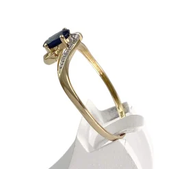 Bague d'occasion or 750 2 tons saphir