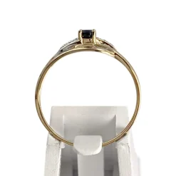 Bague d'occasion or 750 2 tons saphir