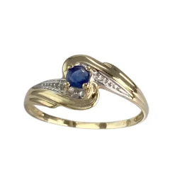 Bague d'occasion  or 750 2 tons saphir