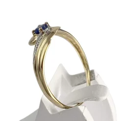 Bague d'occasion  or 750 2 tons saphir