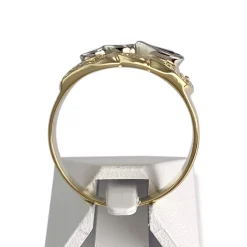Bague d'occasion or 750 2 tons saphir zirconias