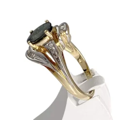 Bague d'occasion or 750 2 tons saphir diamants