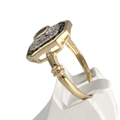 Bague d'occasion or 750 2 tons saphir saphirs diamants