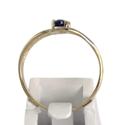Bague d'occasion  or 750 2 tons saphir, diamants