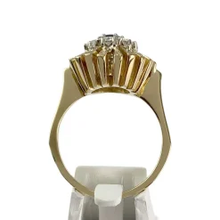 Bague d'occasion or 750 2 tons saphir, diamants