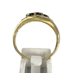 Bague d'occasion  or 750 2 tons saphirs, diamants