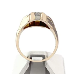 Bague d'occasion or 2 tons zirconias