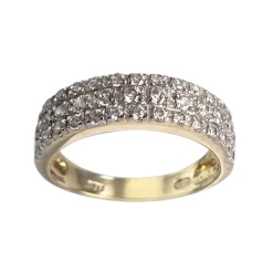 Bague d'occasion or 375 2 tons zirconias