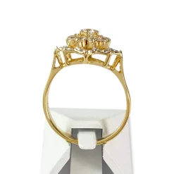 Bague d'occasion  or 750 2 tons zirconias