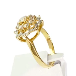 Bague d'occasion  or 750 2 tons zirconias
