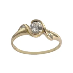 Bague d'occasion  or 750 zirconia