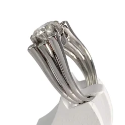 Bague d'occasion platine gris diamant
