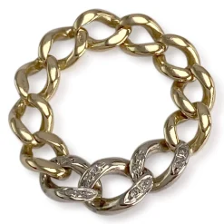 Bague d'occasion semi-rigide 2 ors 750 diamants