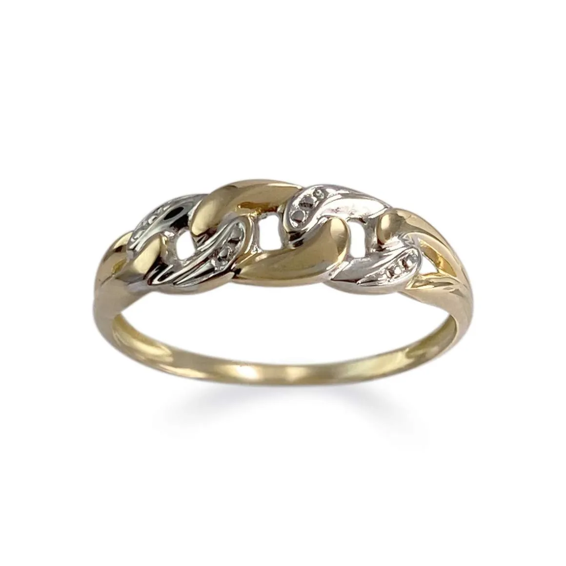 Bague d'occasion 2 tons or 750