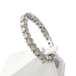 Bague d'occasion tour complet or 750 blanc diamants