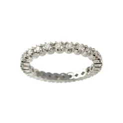 Bague d'occasion tour complet or 750 blanc diamants