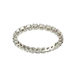 Bague d'occasion tour complet or 750 blanc diamants