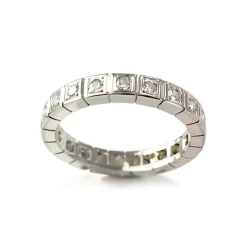 Bague d'occasion tour complet or 750 blanc diamants