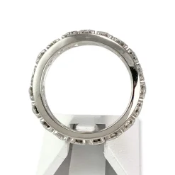 Bague d'occasion tour complet or 750 blanc diamants