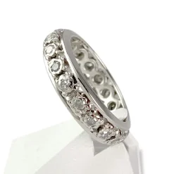 Bague d'occasion tour complet or 750 blanc diamants