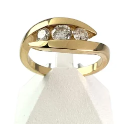 Bague d'occasion Trilogy or 750 jaune diamants