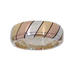 Bague d'occasion VAN CLEEF & ARPELS Bandeau femme argent 925/1000 or jaune 750/1000 or rose 750/1000