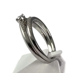 Bague duo d'occasion or 750 diamant